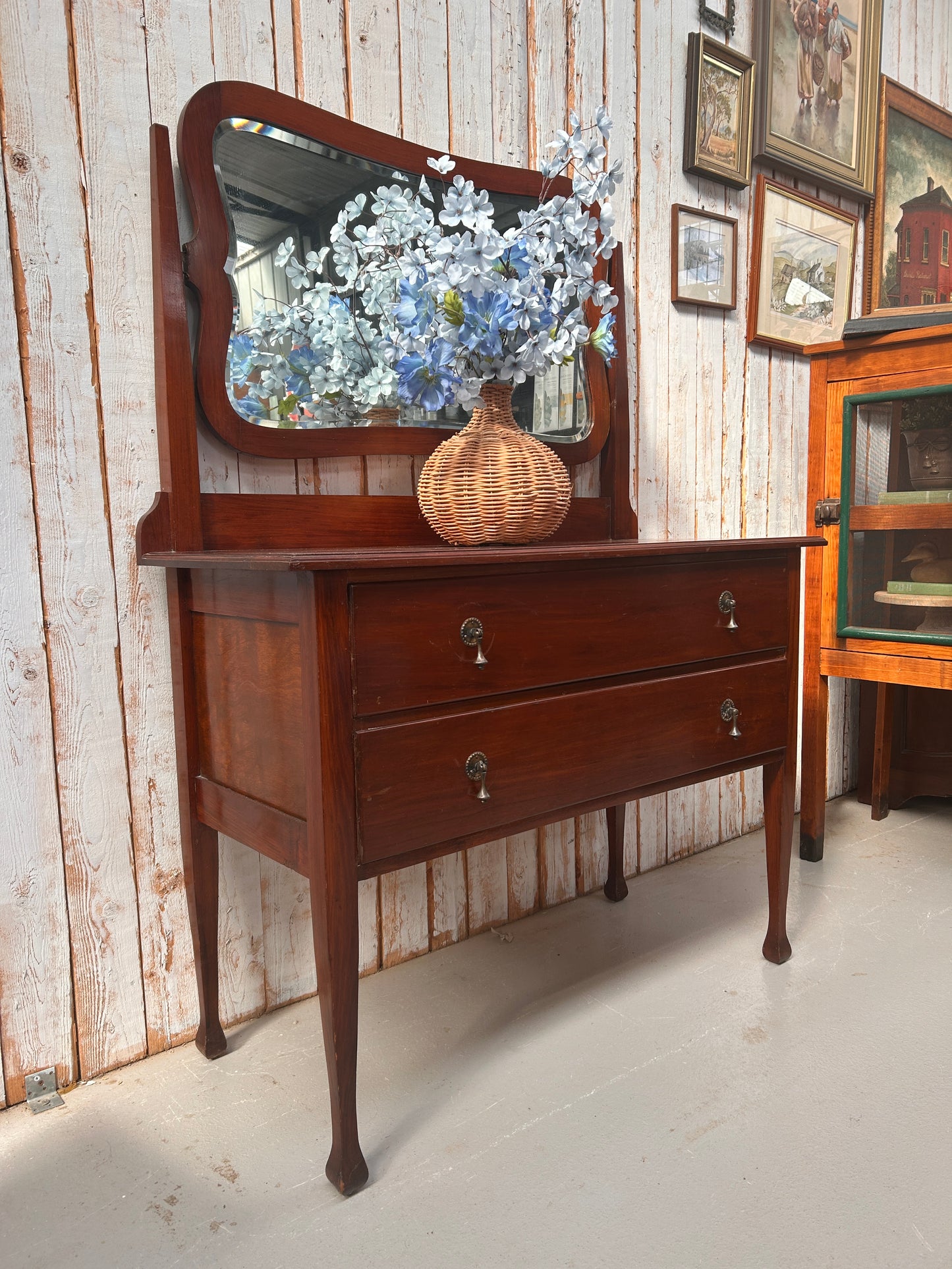 Vintage oak dressing table