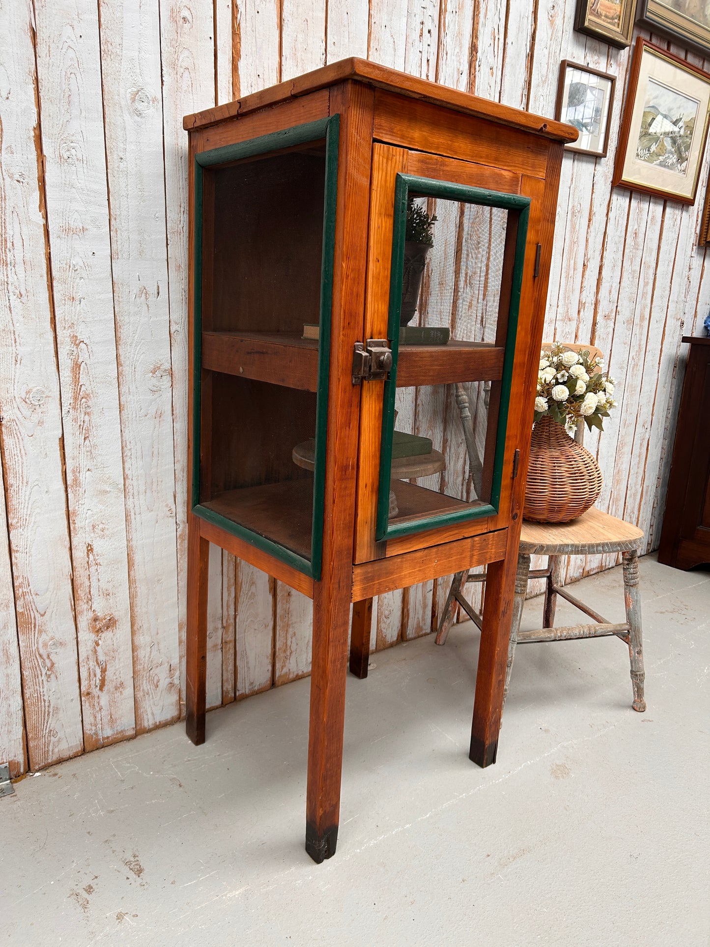 Vintage pine Meatsafe
