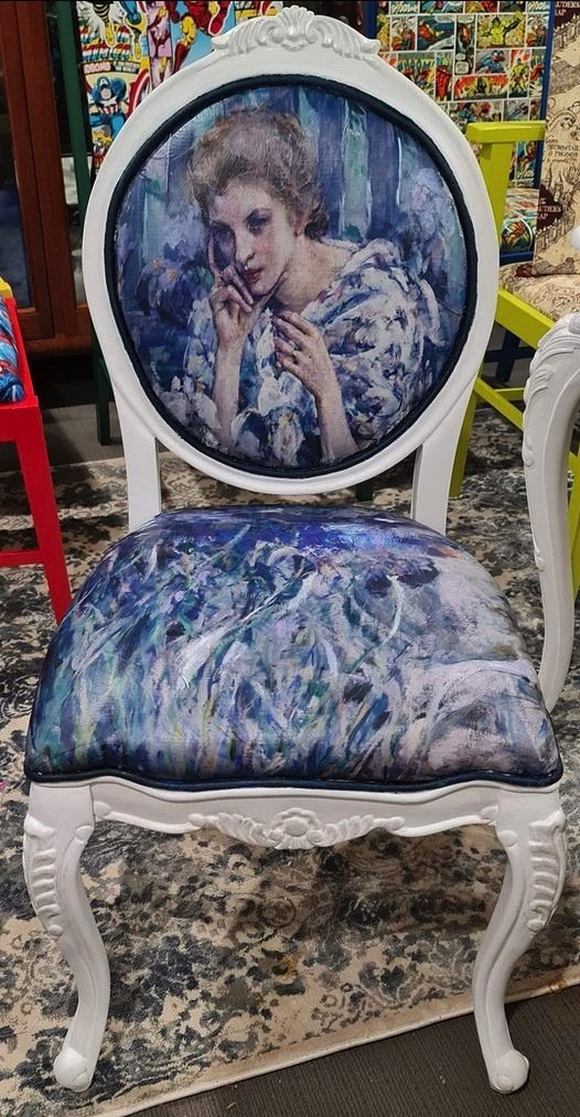 Mint Decoupage Paper | Woman With lillies