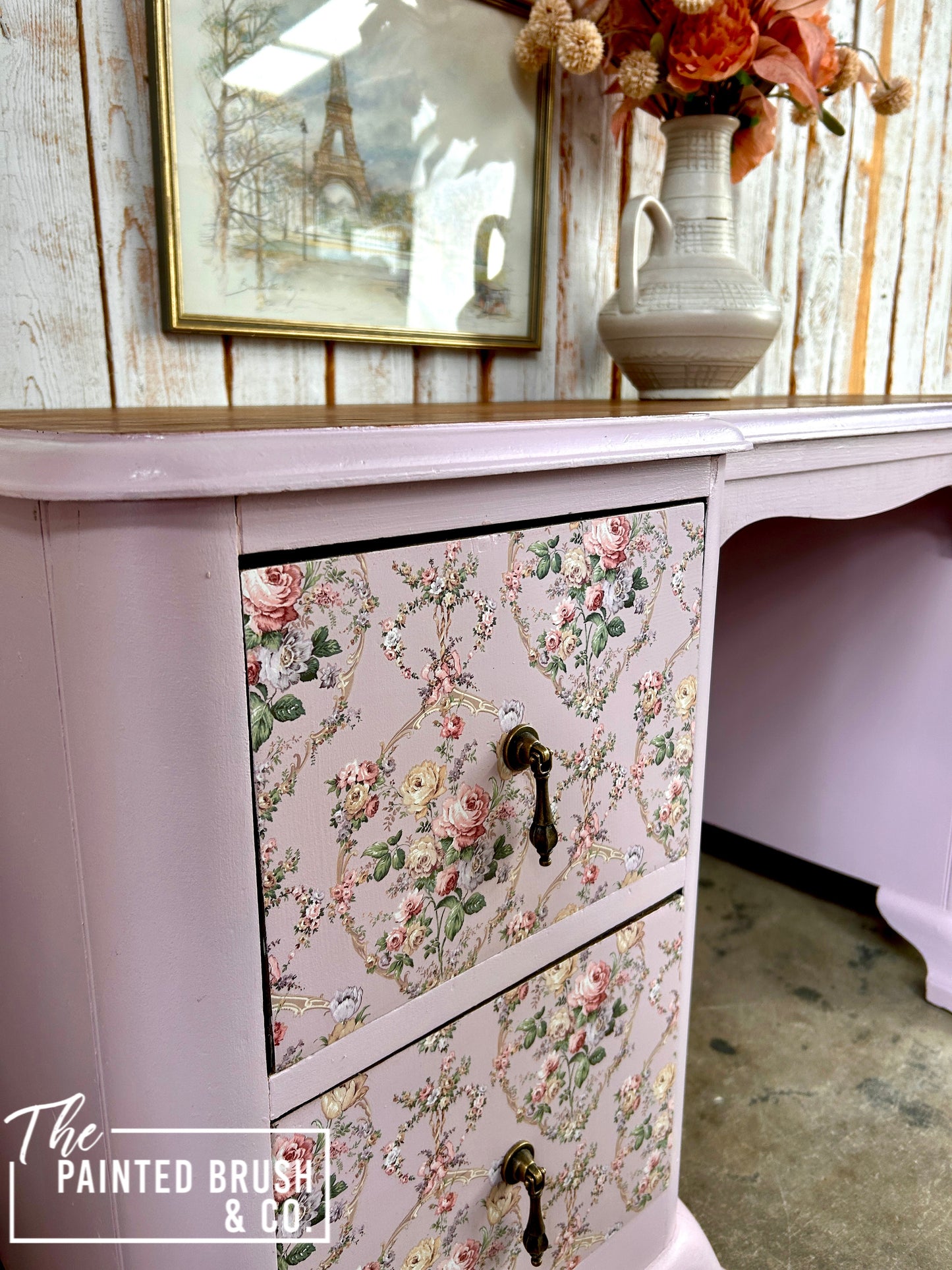 Antique Golden Brass Drop Pull Handle - Chloe