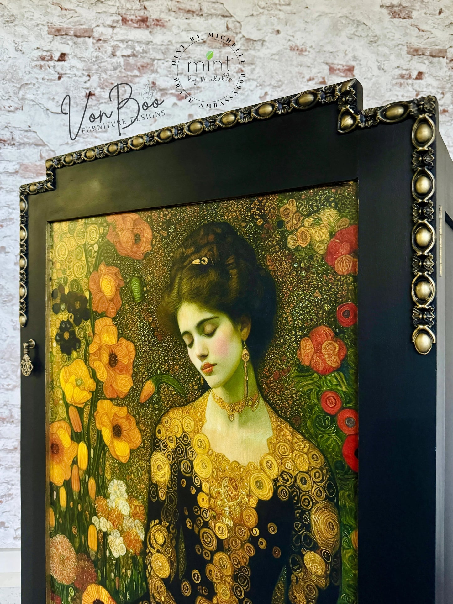 Mint Decoupage Paper | Bathed In Gold