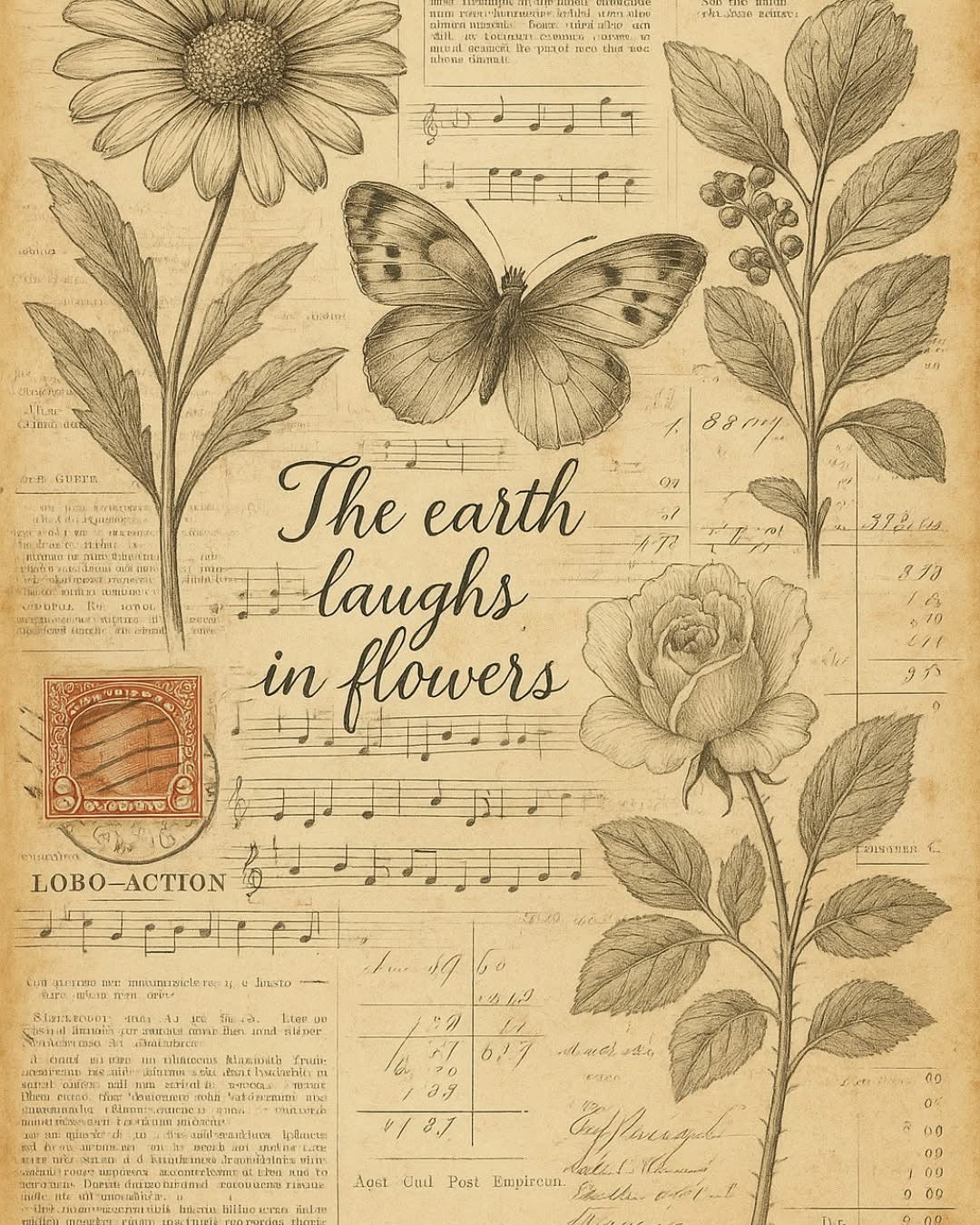 Mint Decoupage Paper | Botanical Illustration (1 or 2) - LIMITED EDITION (Copy)