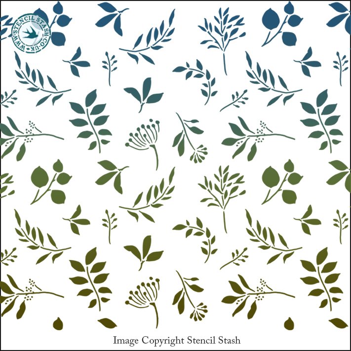 Leafy Pattern Repeat Stencil