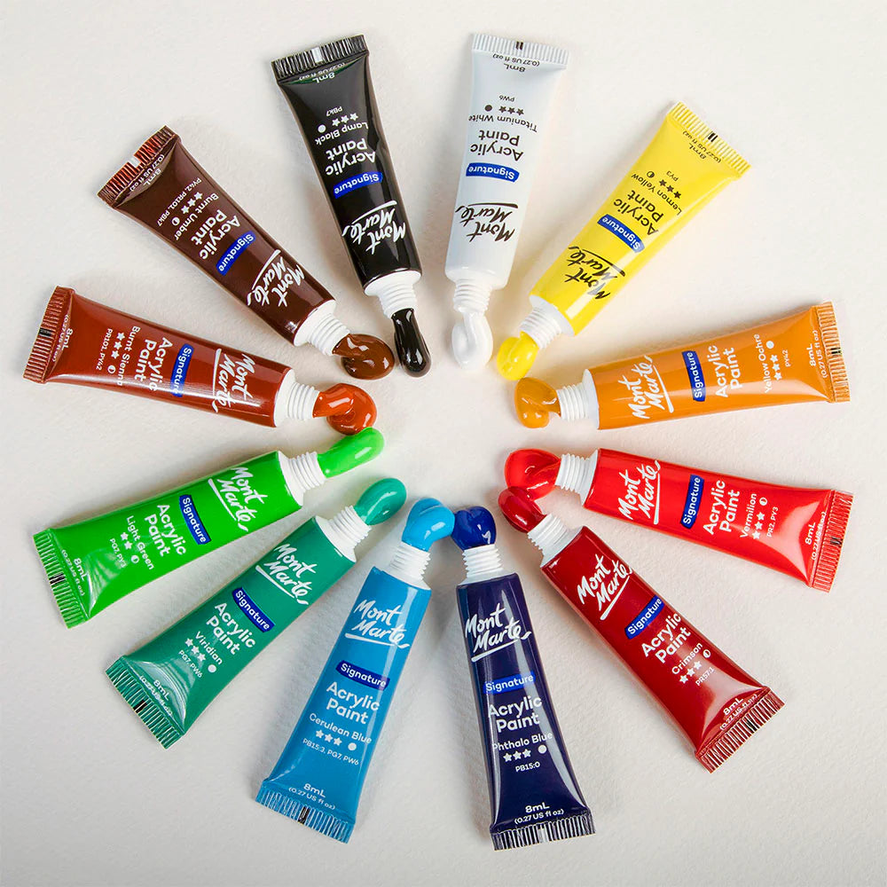 Mont Marte | Acrylic Paint Set | 12pc x 8ml
