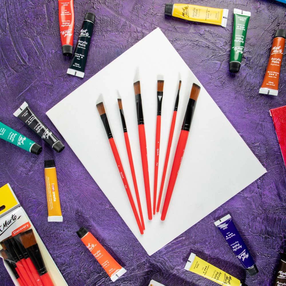 Mont Marte | Assorted Brush Set | 6pc| Acrylic