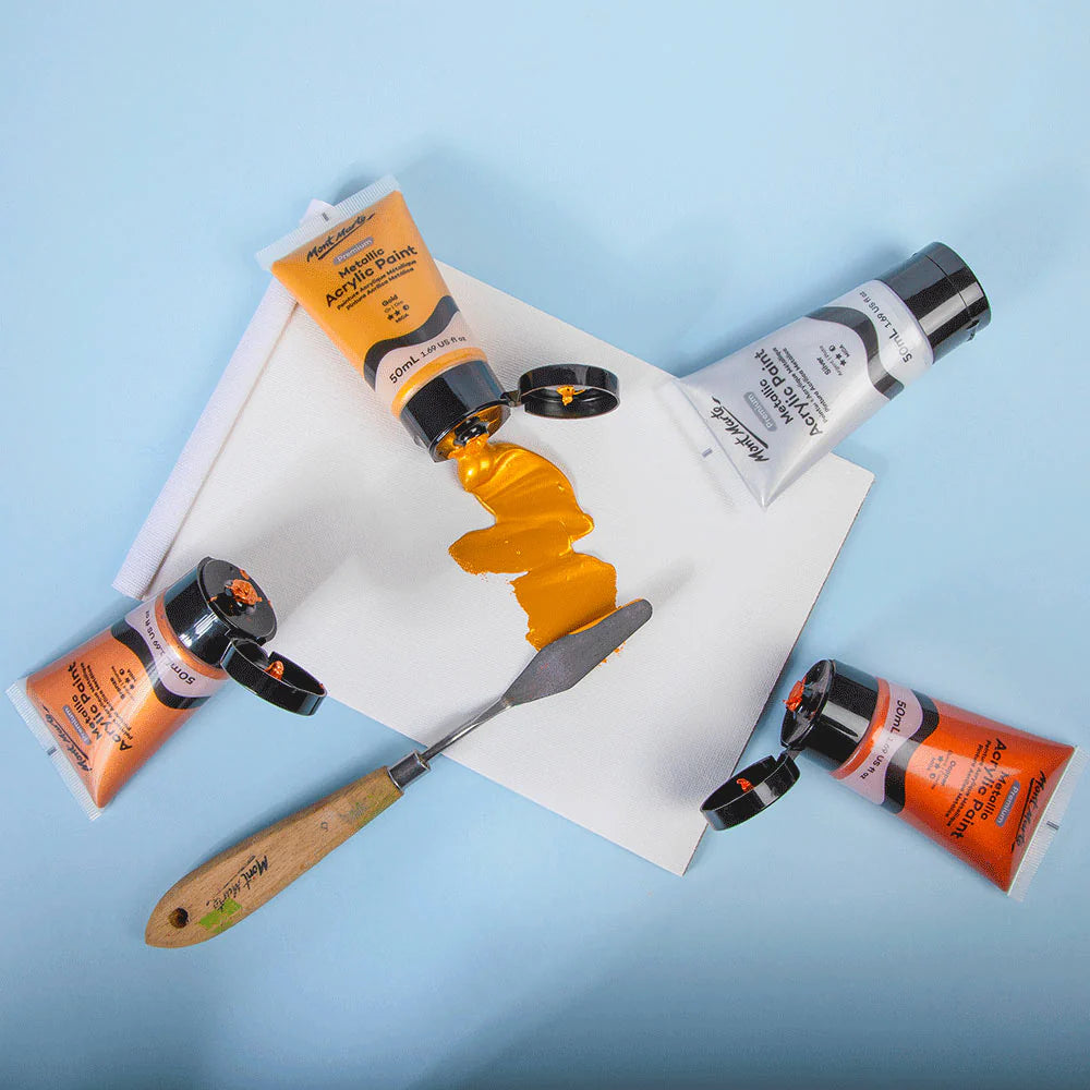 Mont Marte | Metallic Acrylic Paint Set | 4pc x 50ml
