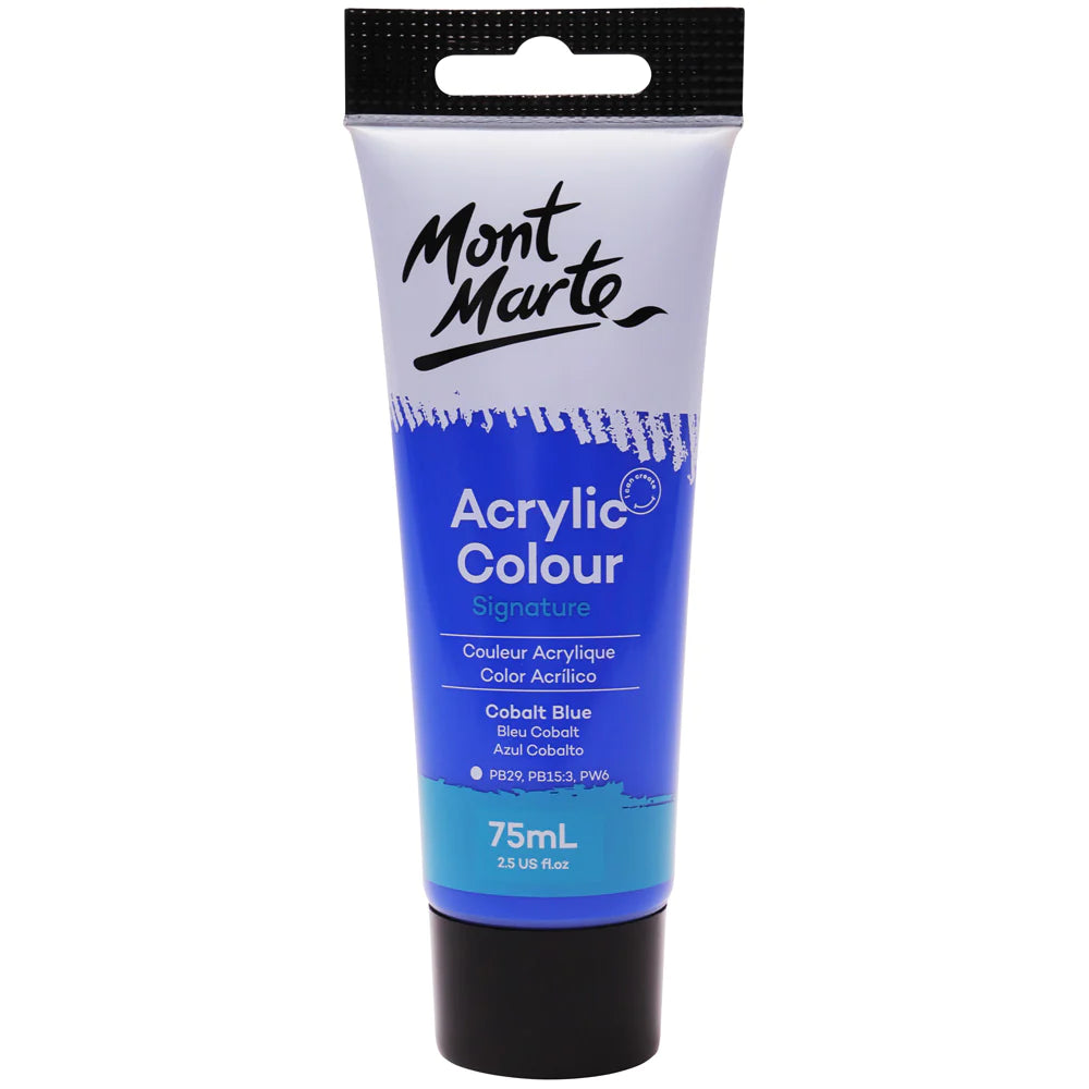 Mont Marte Acrylic Colour Paint 75ml - Cobalt Blue