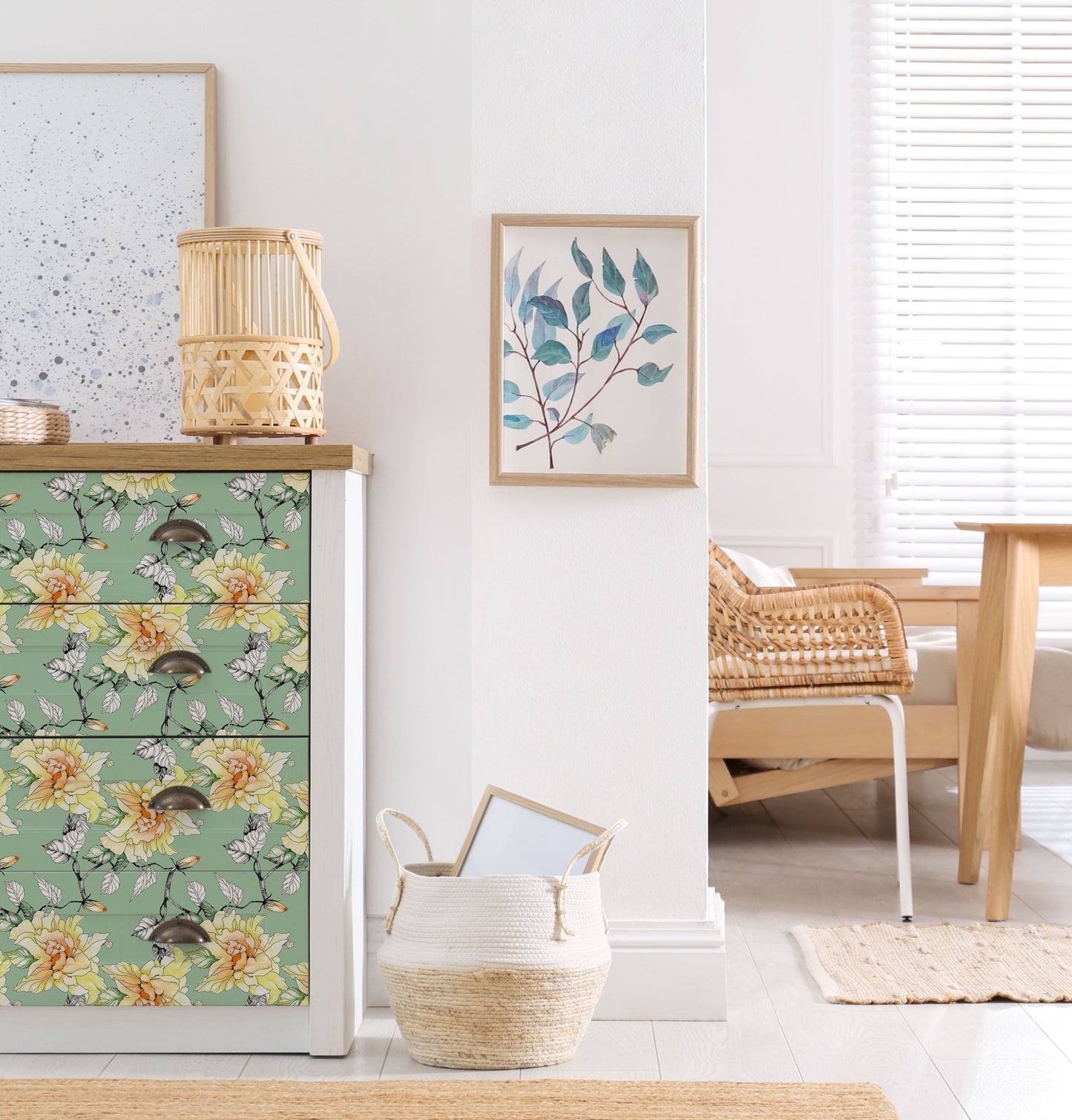 Mint Tissue Paper | Pastel Florals