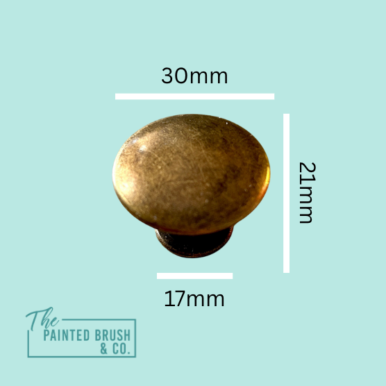 Antique Brass Round Knob - Florence