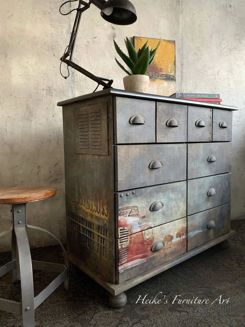 Mint Decoupage Paper | Vintage Car