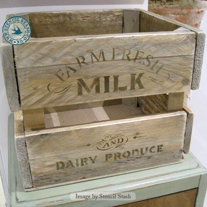 Farm Fresh Milk Stencil