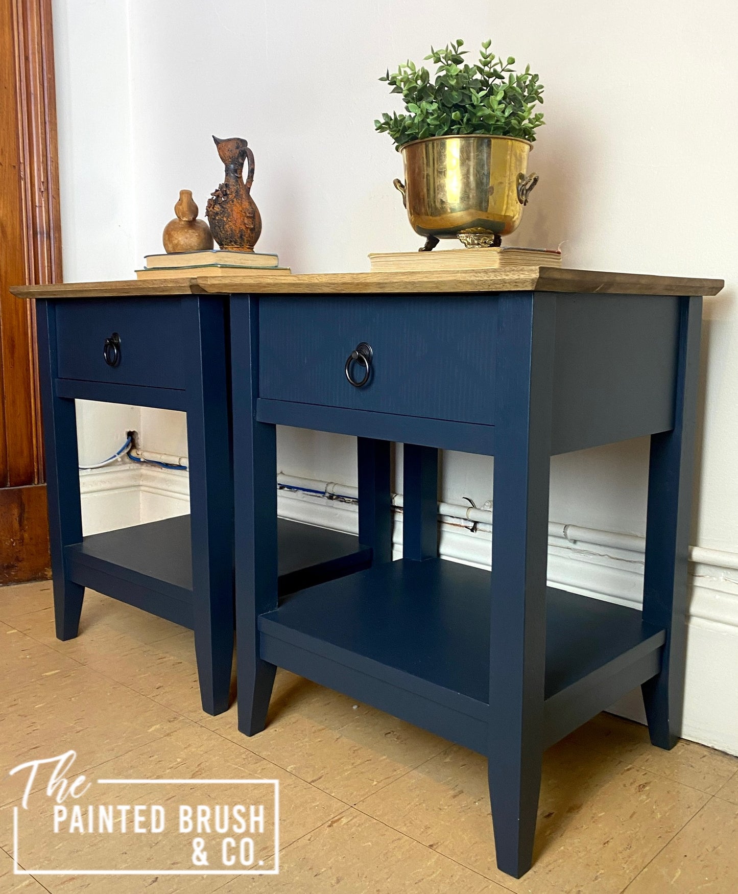 Geo Navy Bedsides
