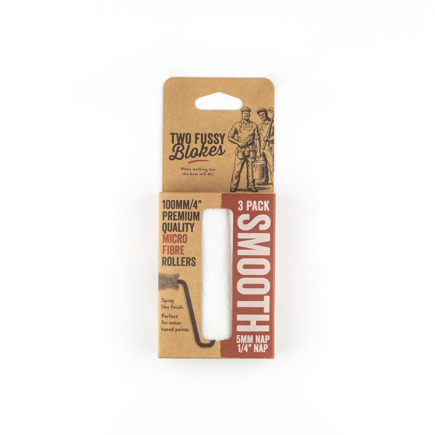 Two Fussy Blokes Microfibre Mini 5mm Nap Roller - 3 Pack