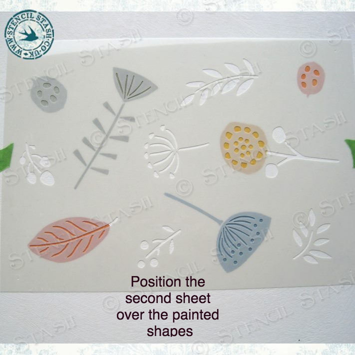 Leaf Overlay - 2 part Stencil