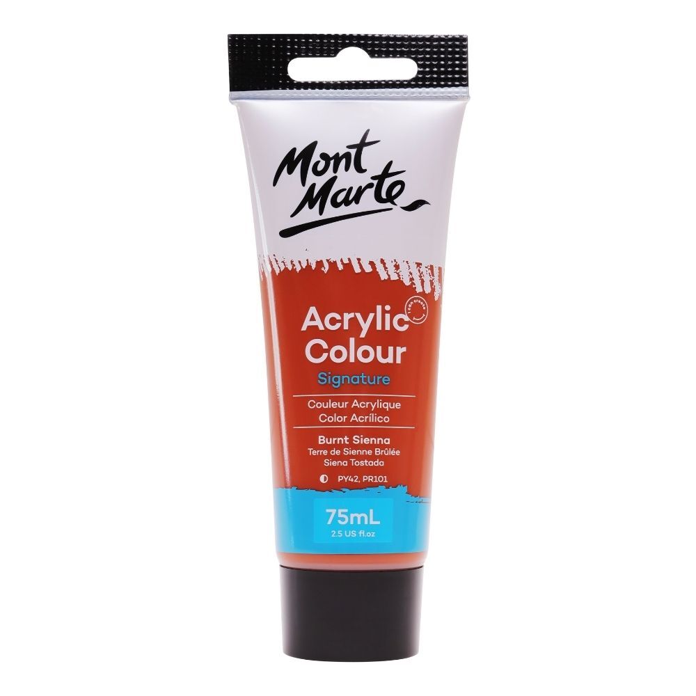 Mont Marte Acrylic Colour Paint 75ml - Burnt Sienna