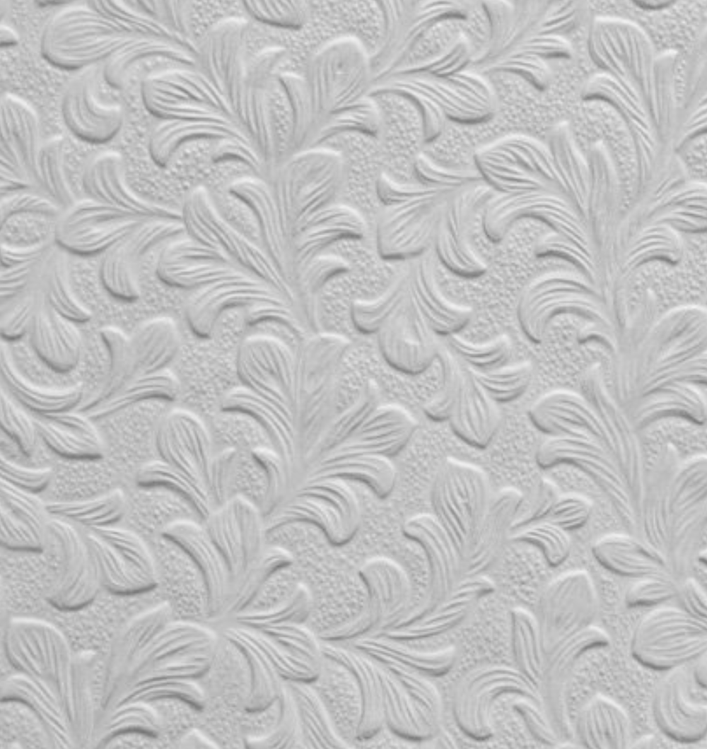Paintable Wallpaper - Embossed Leaf - 1m