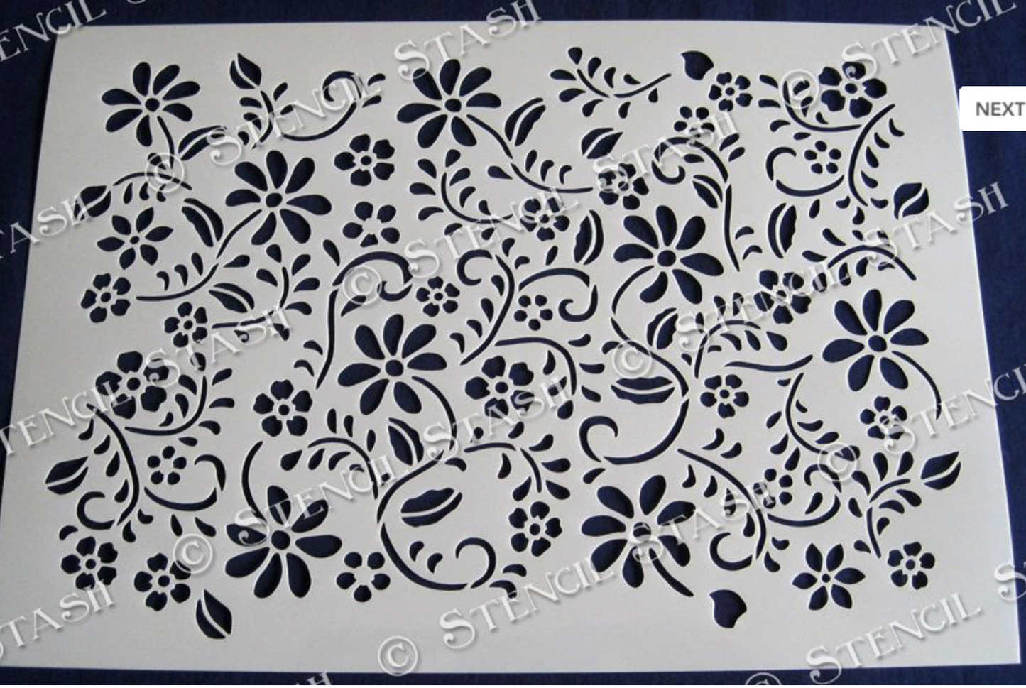 Meadow Flowers Repeat Pattern Stencil