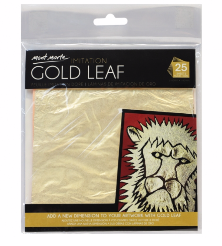 Imitation Gold Leaf 14x14cm 25 sheets