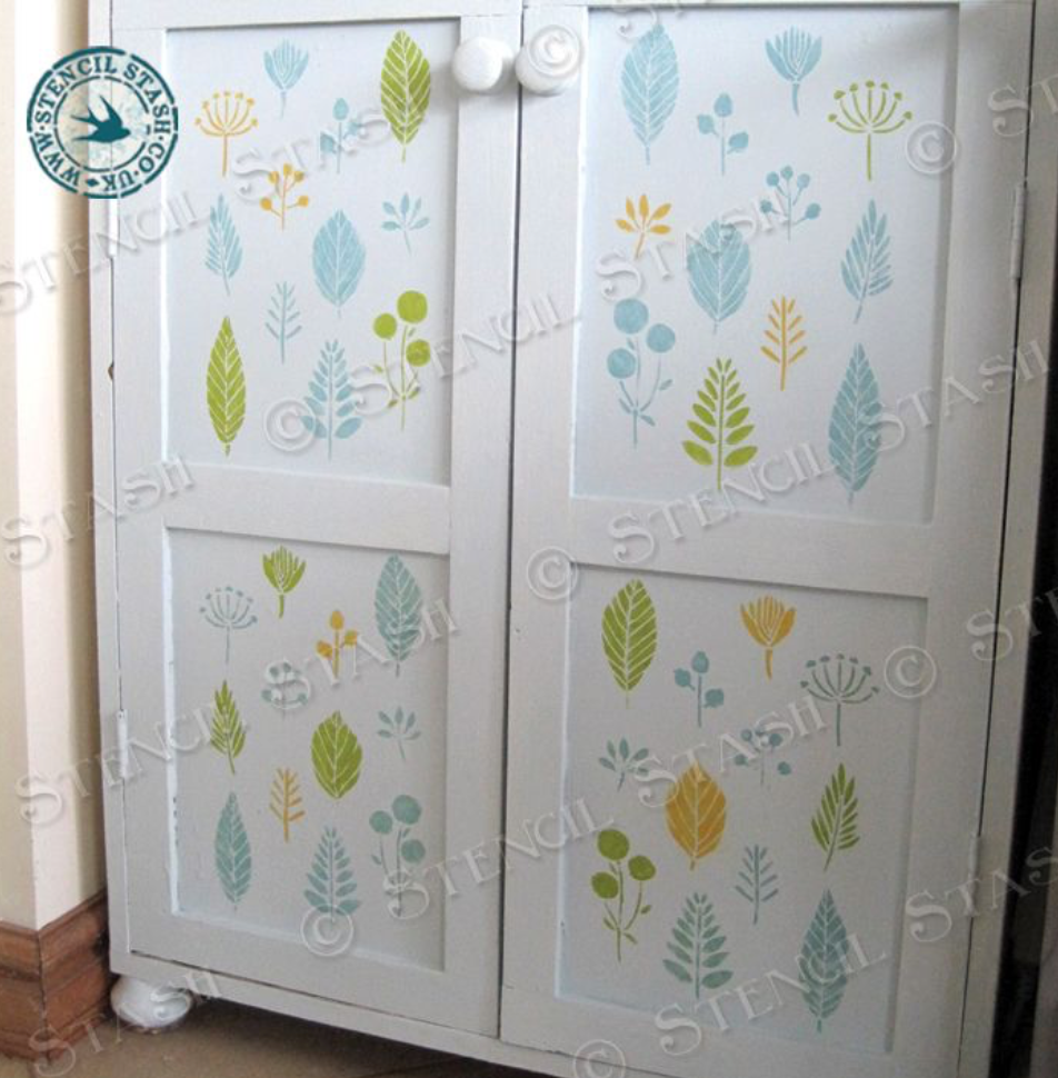 Leaf Print Pattern Stencil