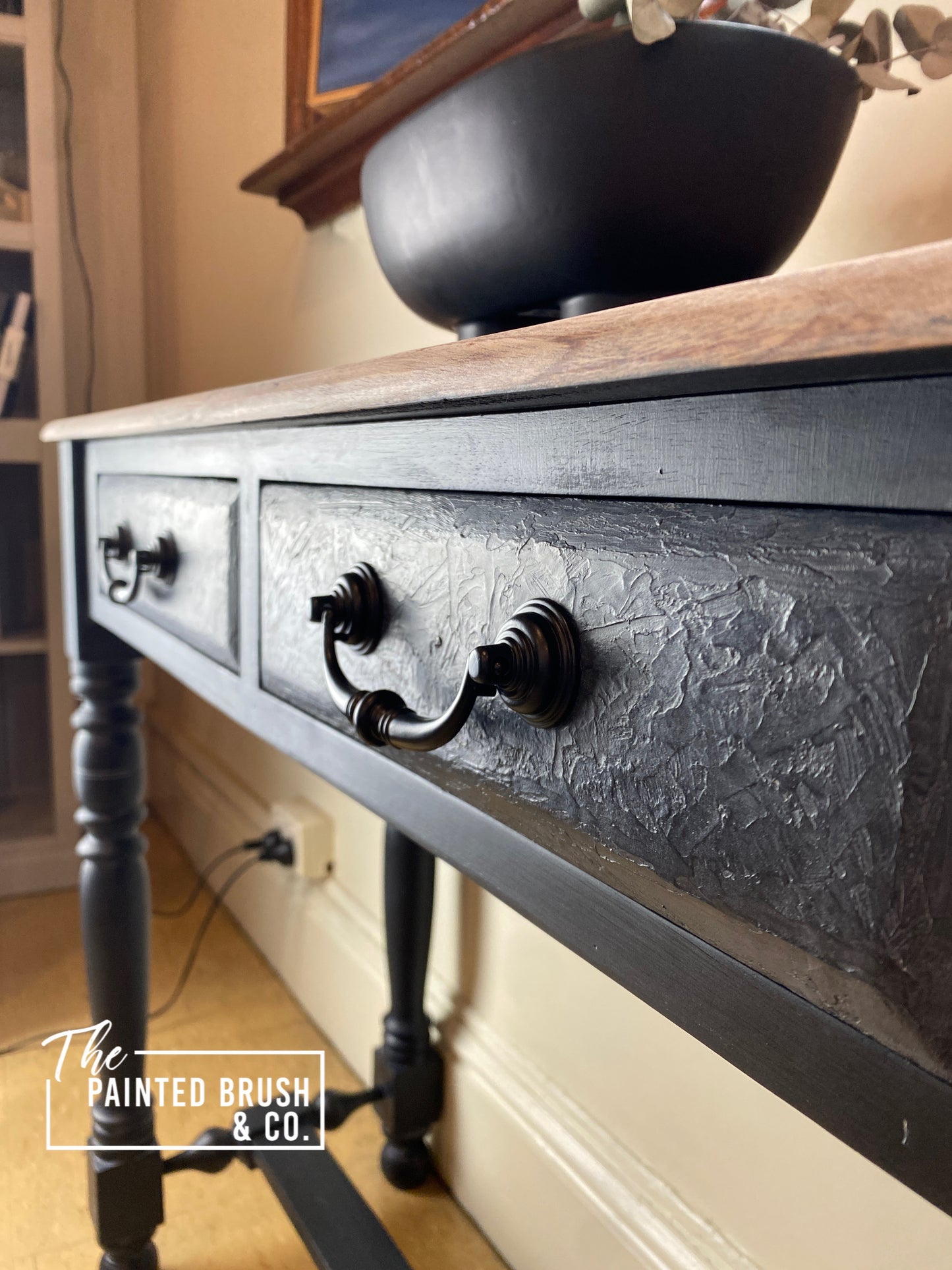 Textured Carbon Hall Table