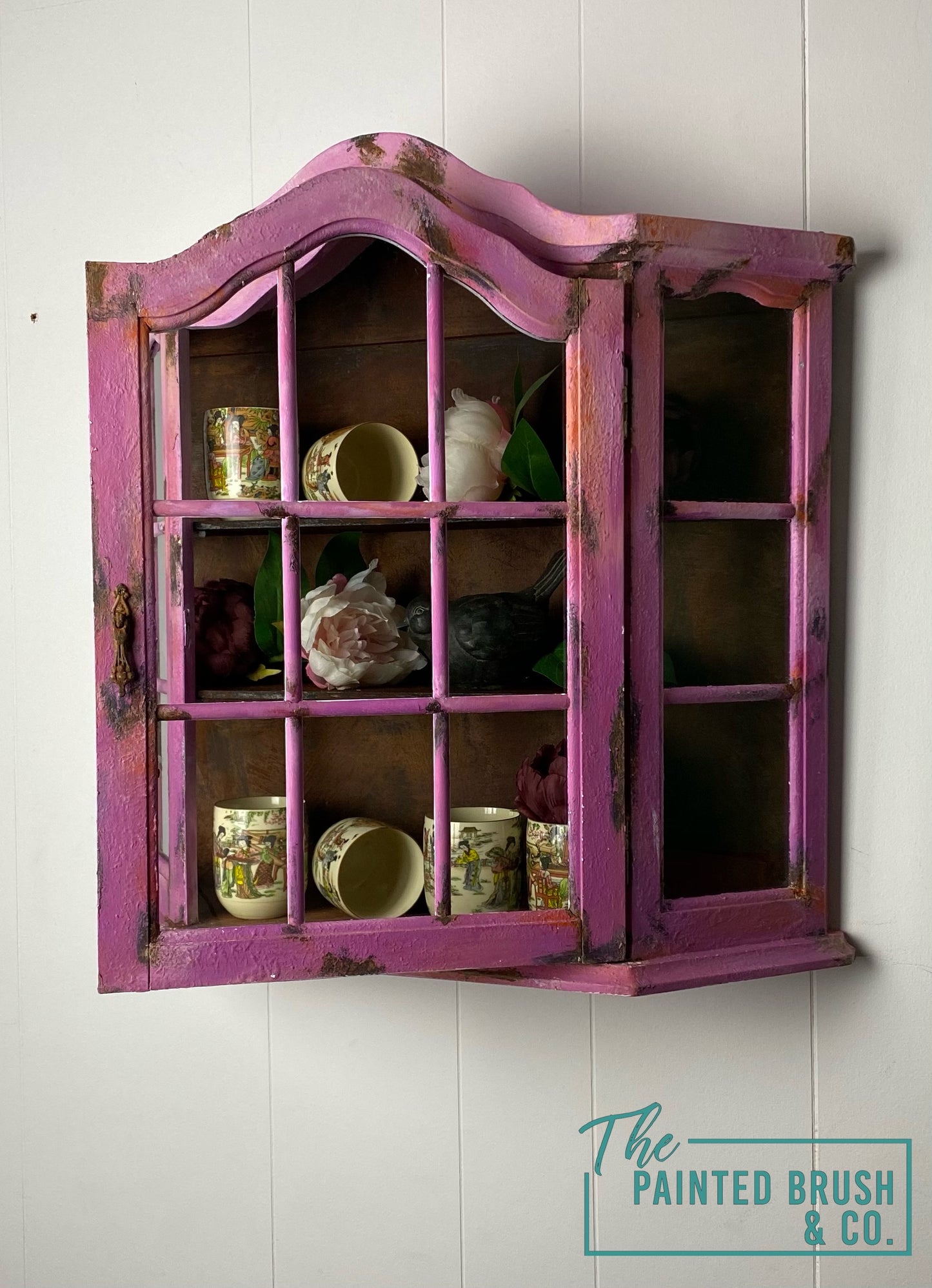 Rusted Ombré wall display cabinet