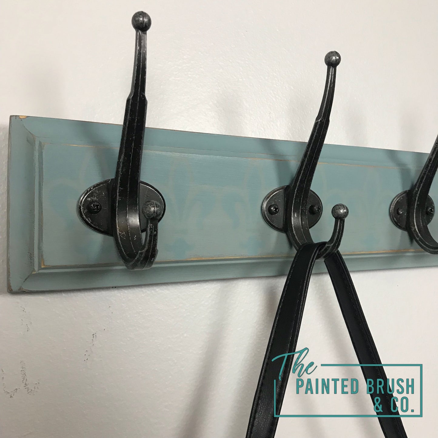 Shabby Chic Stencilled Coat Rack