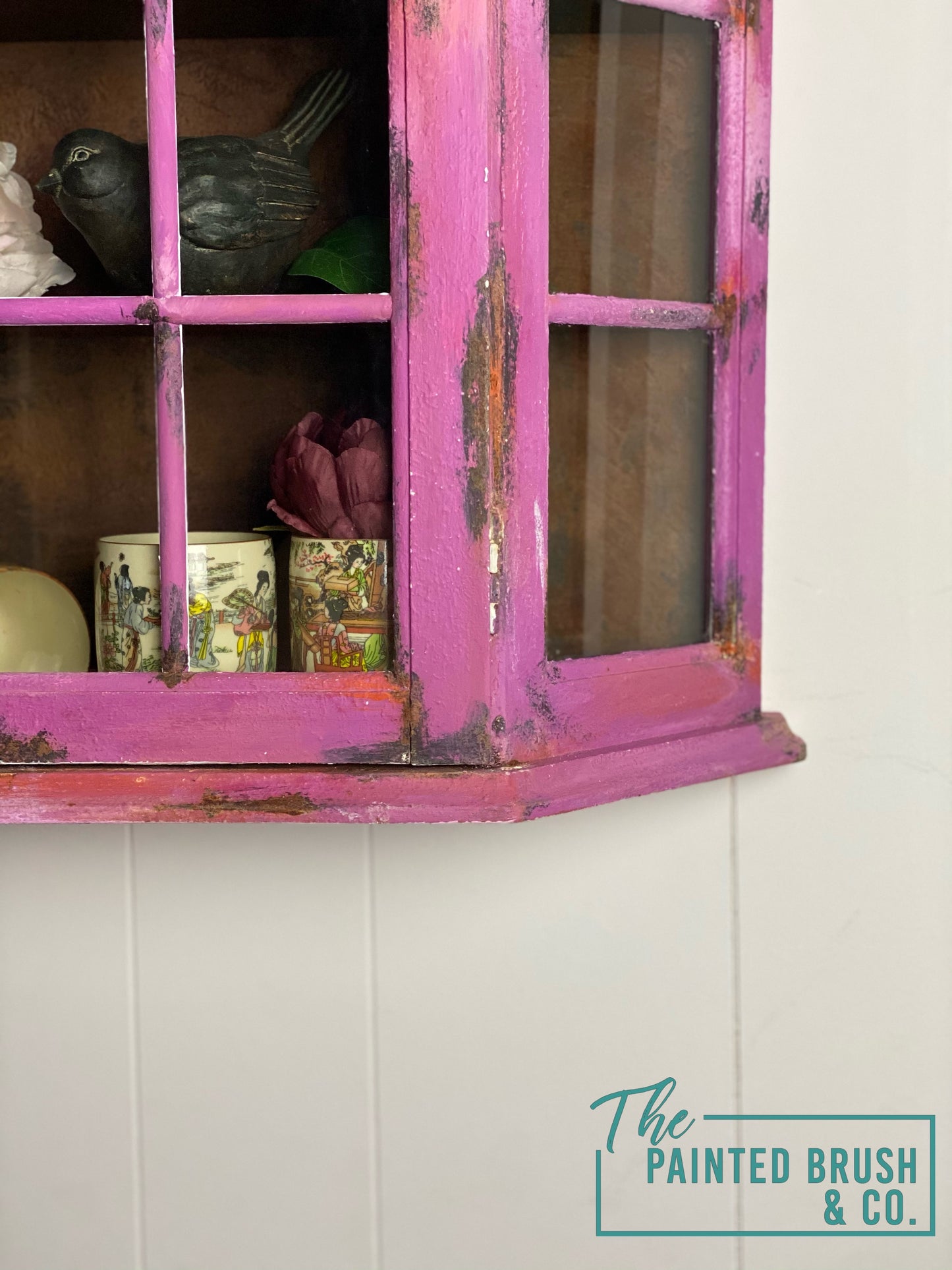 Rusted Ombré wall display cabinet