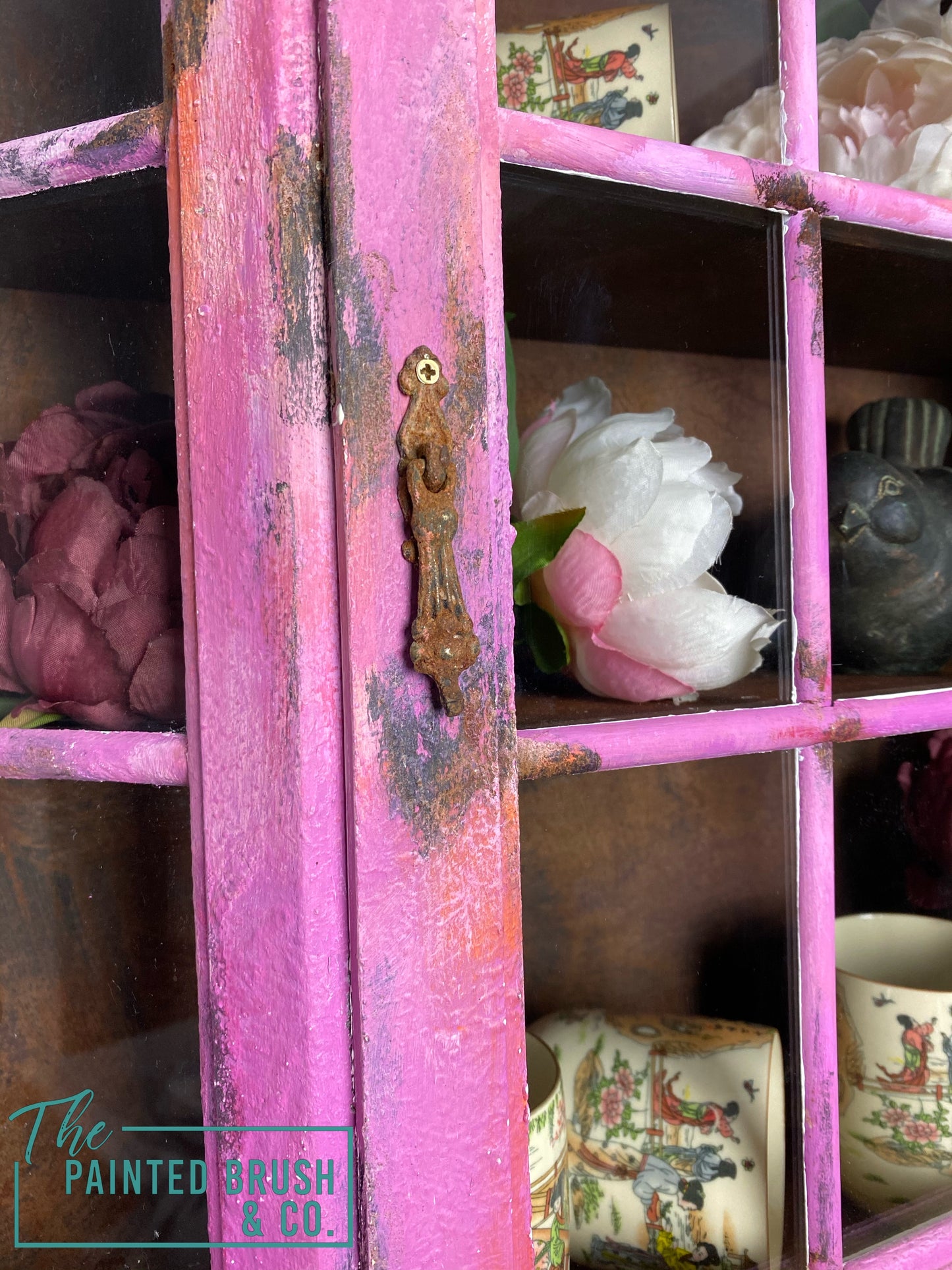 Rusted Ombré wall display cabinet