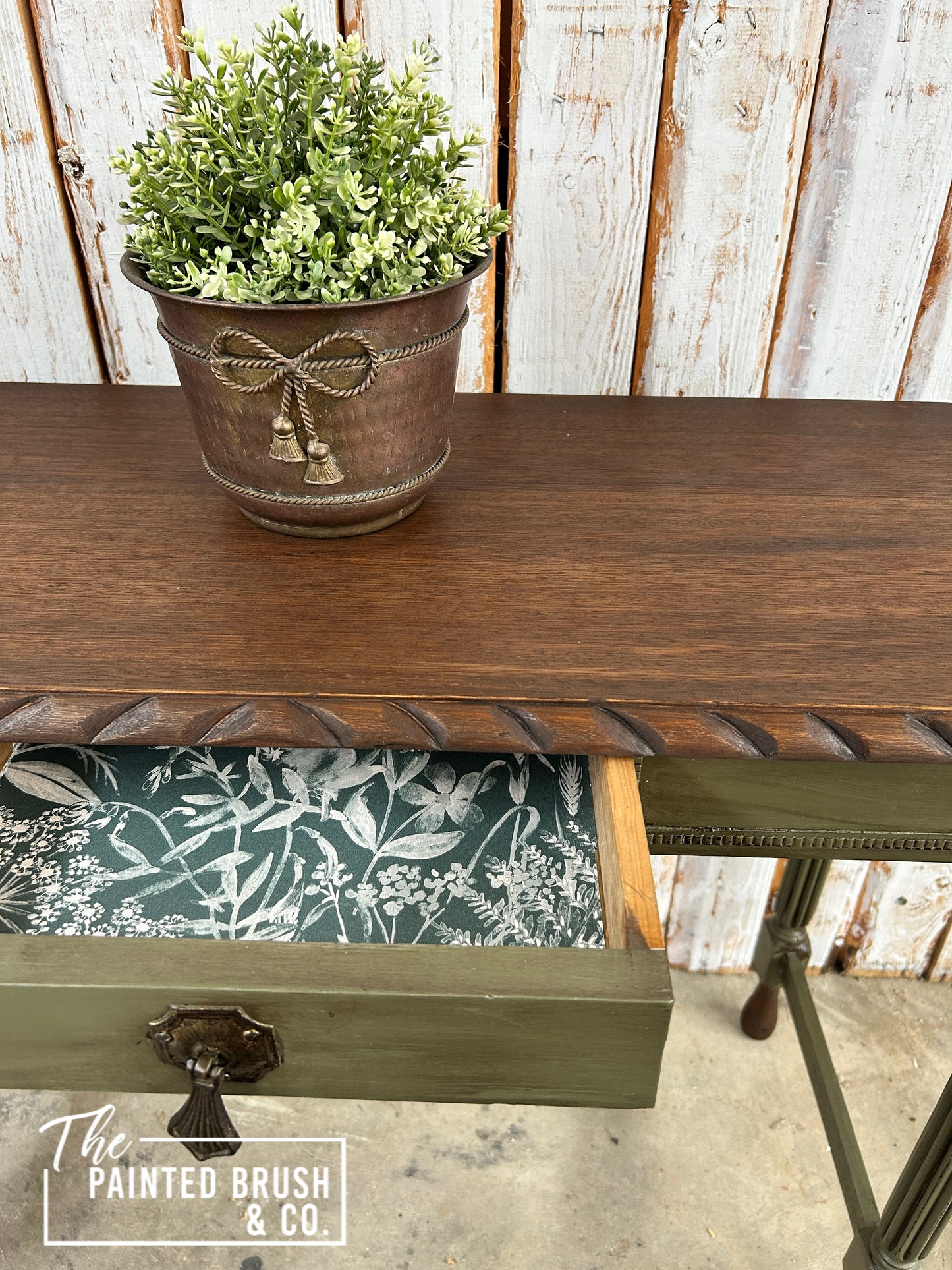 Rustic Vineyard Hall Table