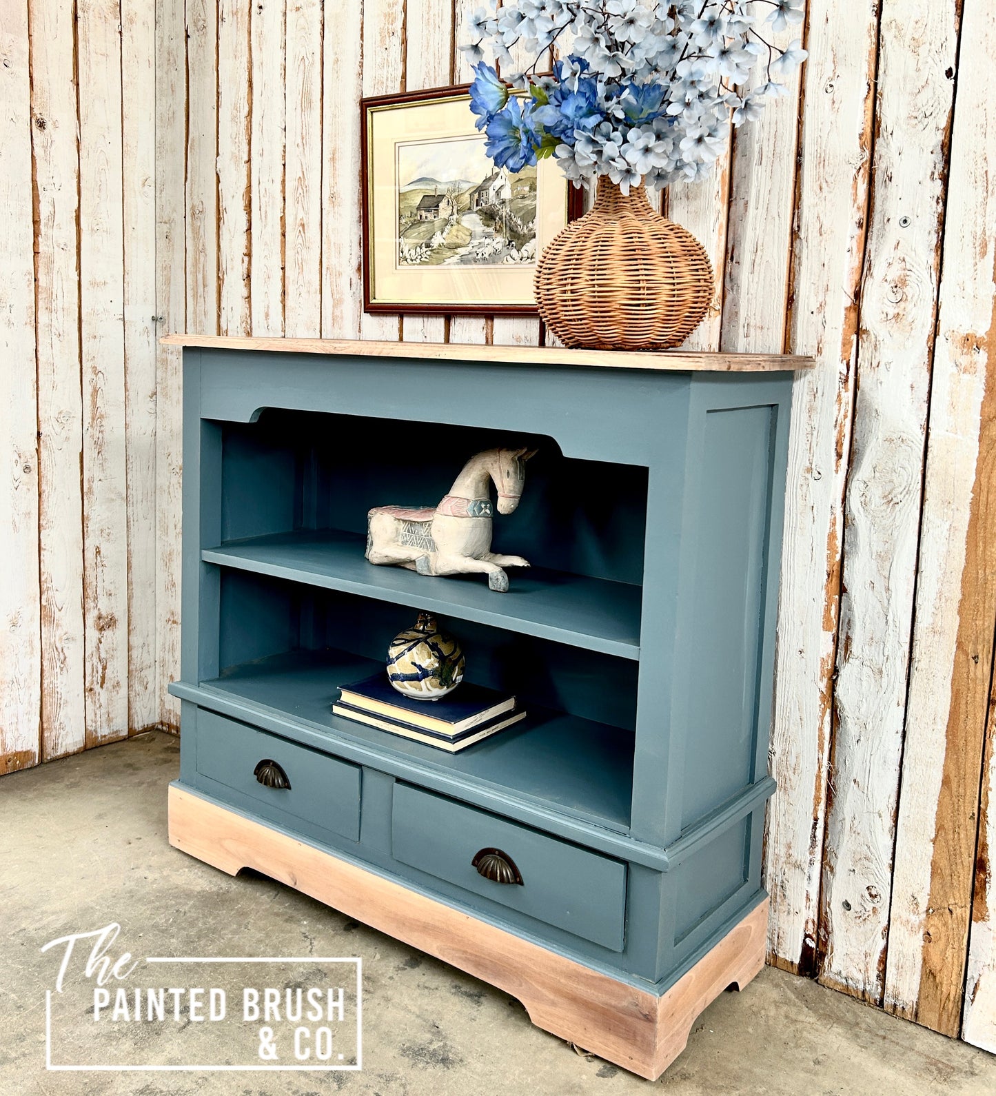 Blue Balinese Bookcase