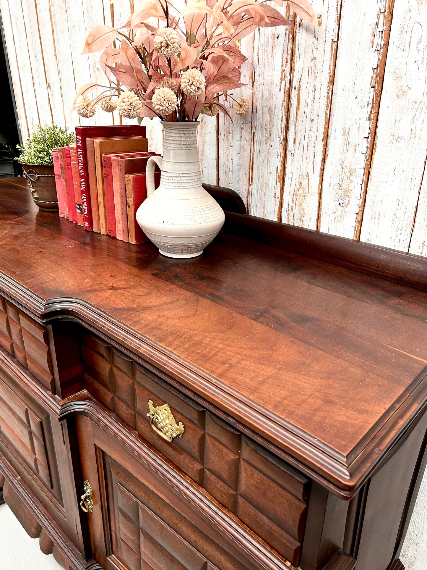 Mahogany Jacobean Revival Sideboard with 6 ball & claw feet