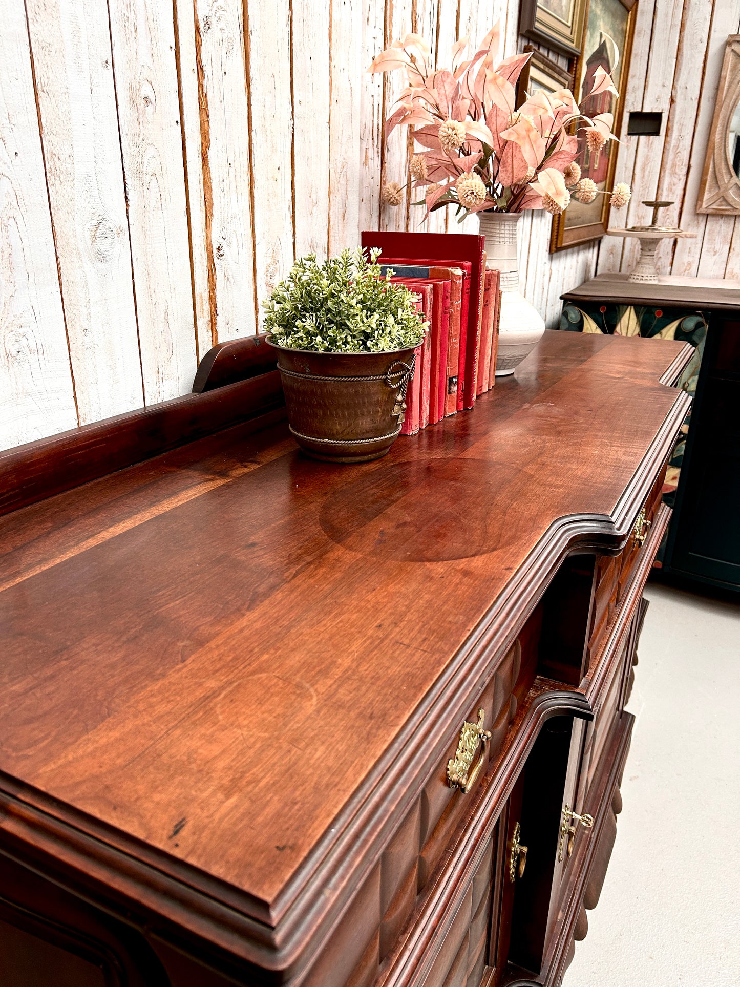 Mahogany Jacobean Revival Sideboard with 6 ball & claw feet