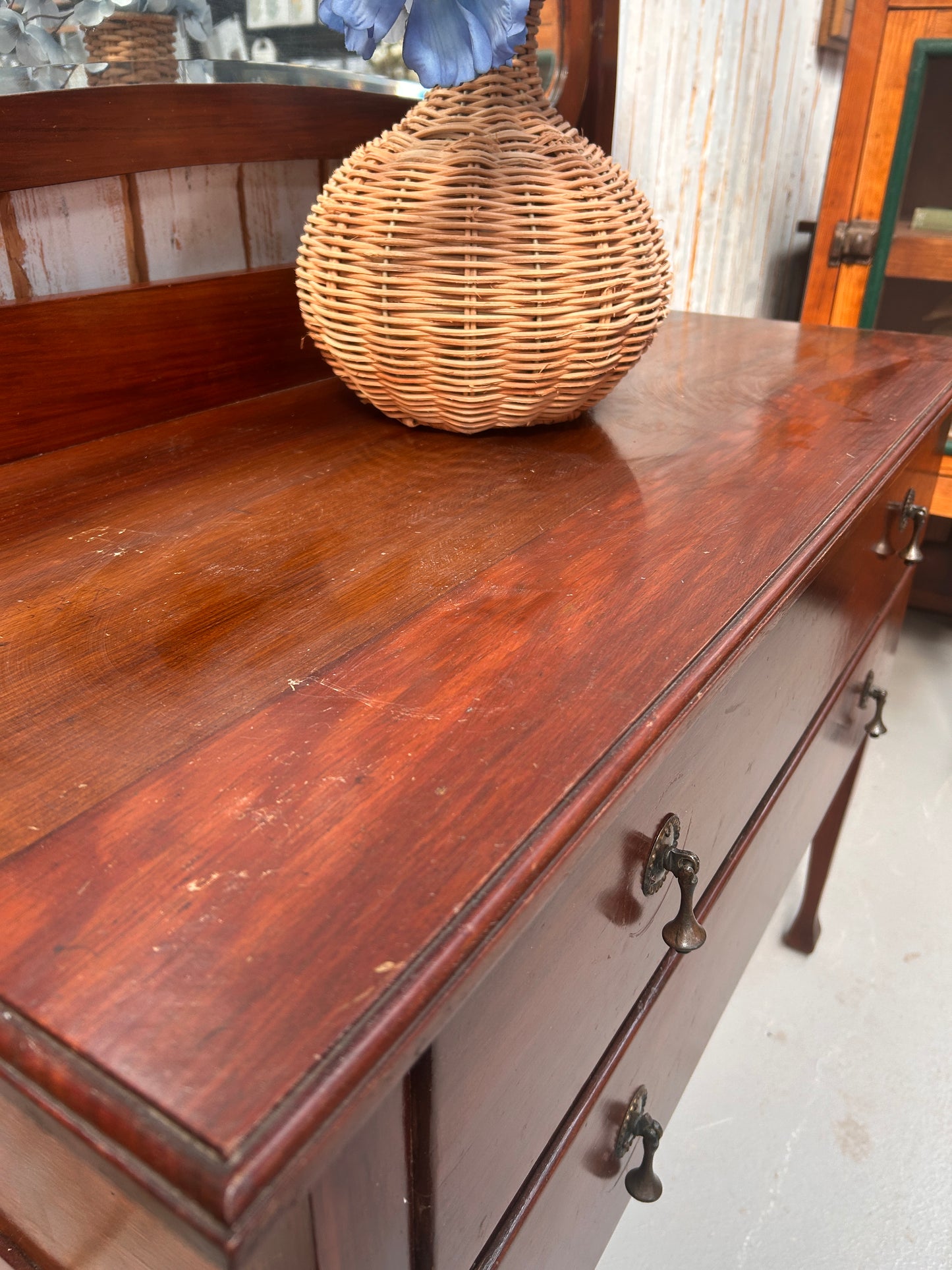 Vintage oak dressing table