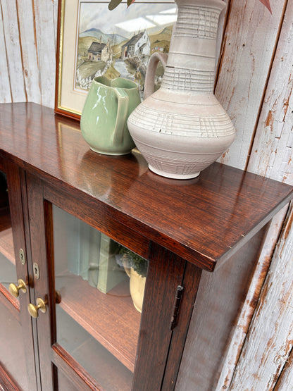 Vintage timber display cabinet