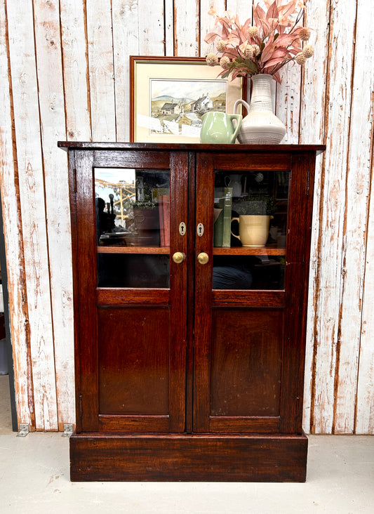 Vintage timber display cabinet