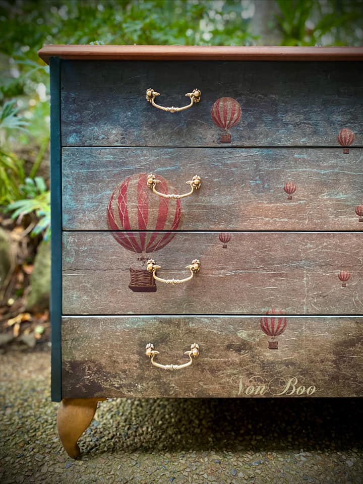 Mint Decoupage Paper | Balloons