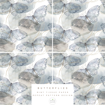 Mint Tissue Paper | Butterflies