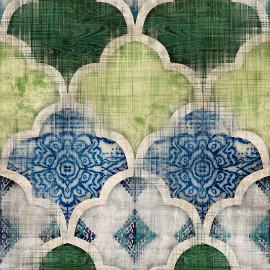 Mint Tissue Paper | Distressed Tile