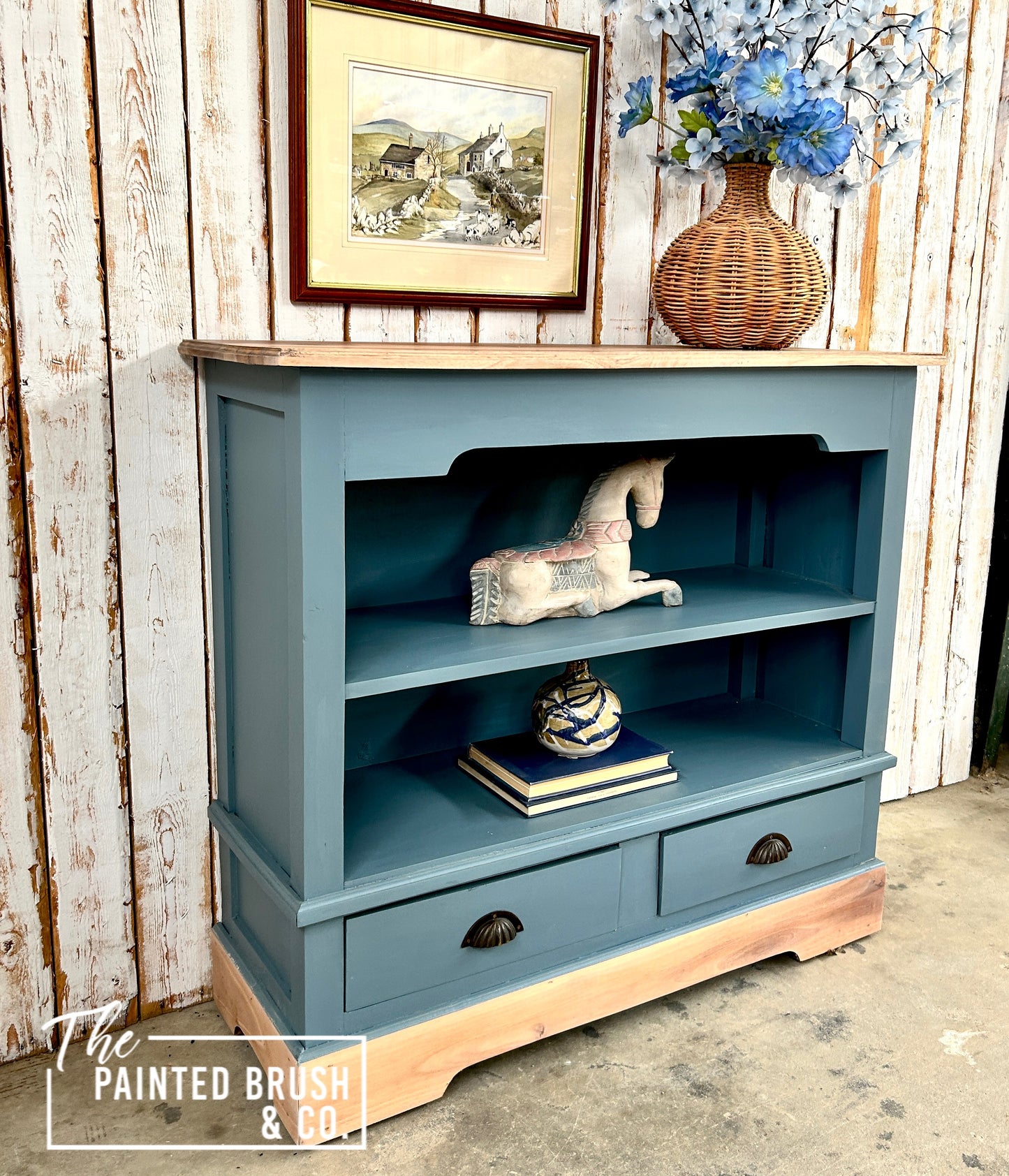 Blue Balinese Bookcase
