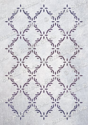 French Trellis Pattern Stencil