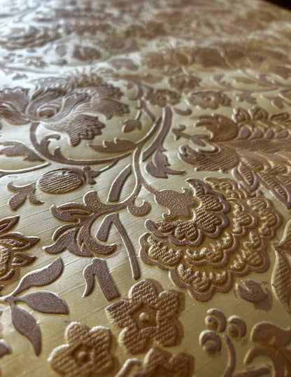Vintage Dusky Rose Floral Damask Wallpaper