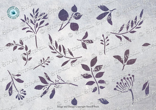 Leafy Pattern Repeat Stencil