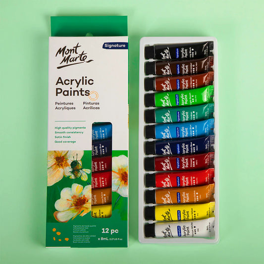 Mont Marte | Acrylic Paint Set | 12pc x 8ml