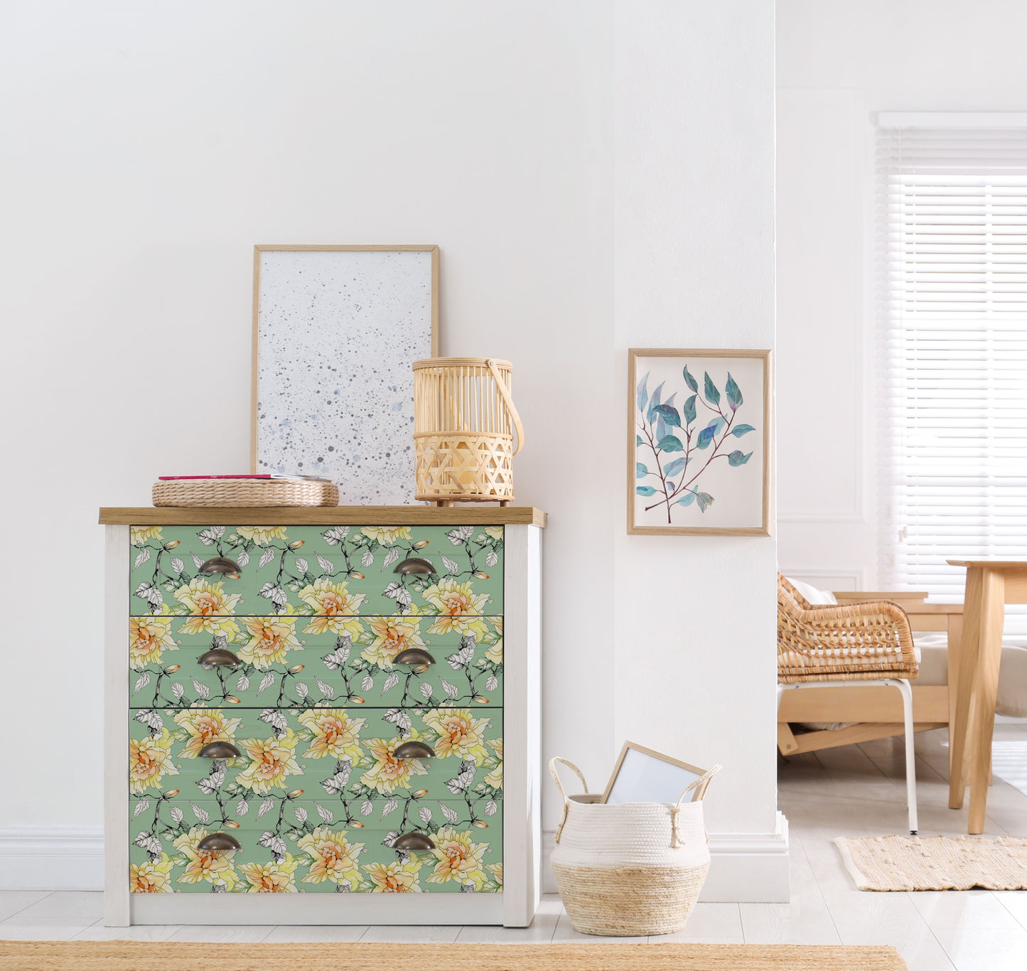 Mint Tissue Paper | Pastel Florals