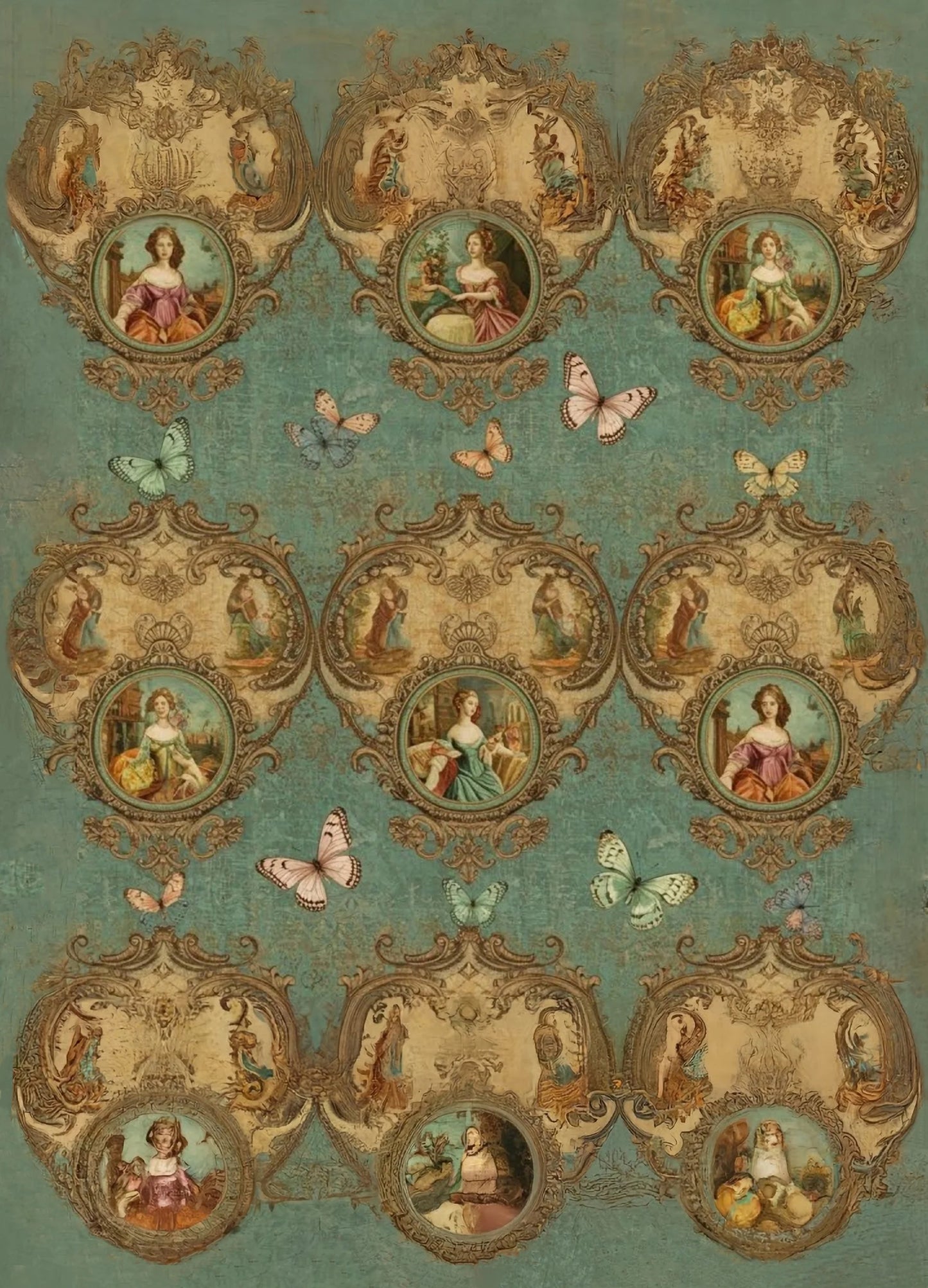 Mint Decoupage Paper | Versailles on Repeat - LIMITED EDITION