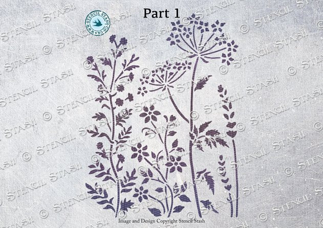 Wild Meadow XXL 3 piece set - Stencil