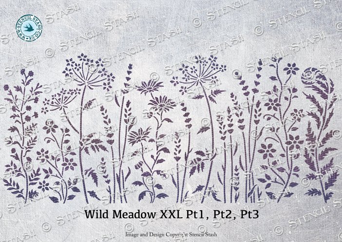 Wild Meadow XXL 3 piece set - Stencil