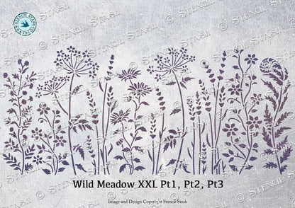 Wild Meadow XXL 3 piece set - Stencil