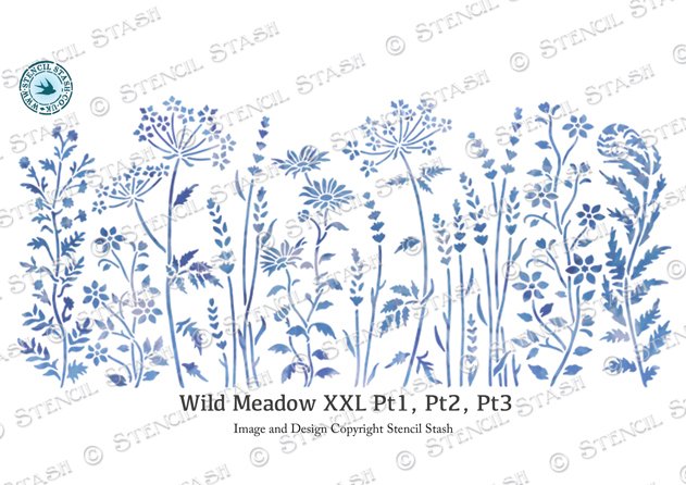 Wild Meadow XXL 3 piece set - Stencil
