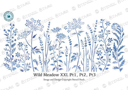 Wild Meadow XXL 3 piece set - Stencil